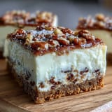 2. Rich carrot cake and smooth cheesecake bars, topped with crunchy nuts and warm spices.  