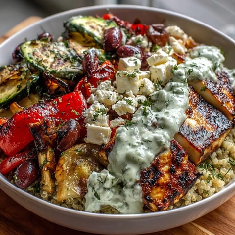 Healthy Grilled Mediterranean Bowl