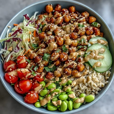 Peanut Chickpea Protein Bowl