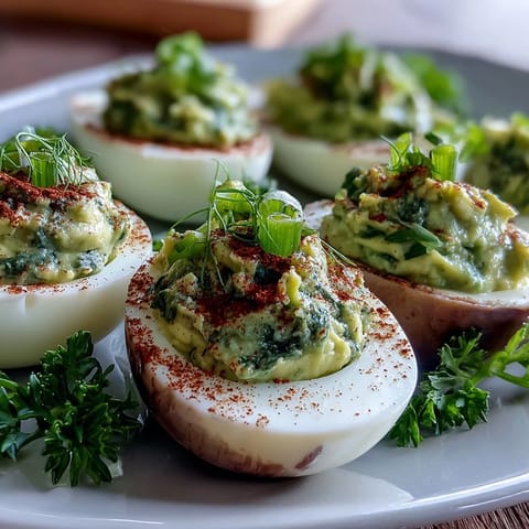 Green Avocado Deviled Eggs