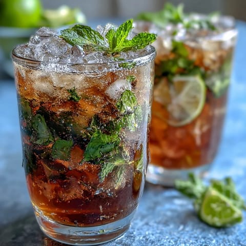 Vibrant Mint Julep Mocktail featuring sparkling water, lemon juice, and aromatic mint syrup, served over crushed ice.