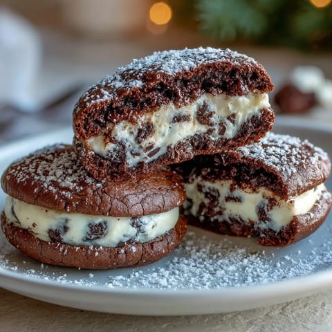 Velvety cream cheese-filled brownie cookies, made easy with boxed mix, delivering rich chocolate flavor in every bite.