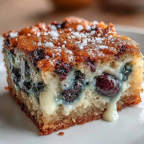 Chewy blondies bursting with fresh blueberries, tangy lemon zest, and creamy white chocolate chips, ideal for summer parties.