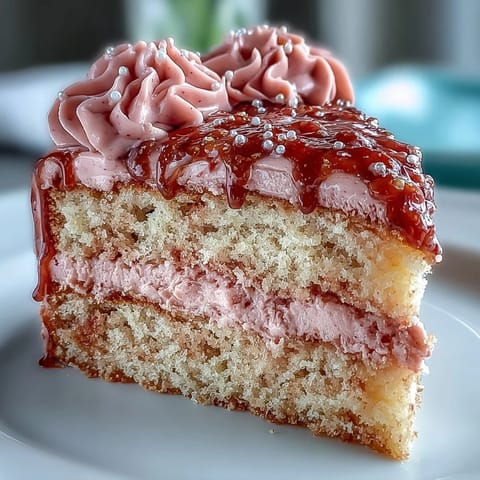 Elegant Bridal Shower Rosé Velvet Cake with a shimmering gold drip.