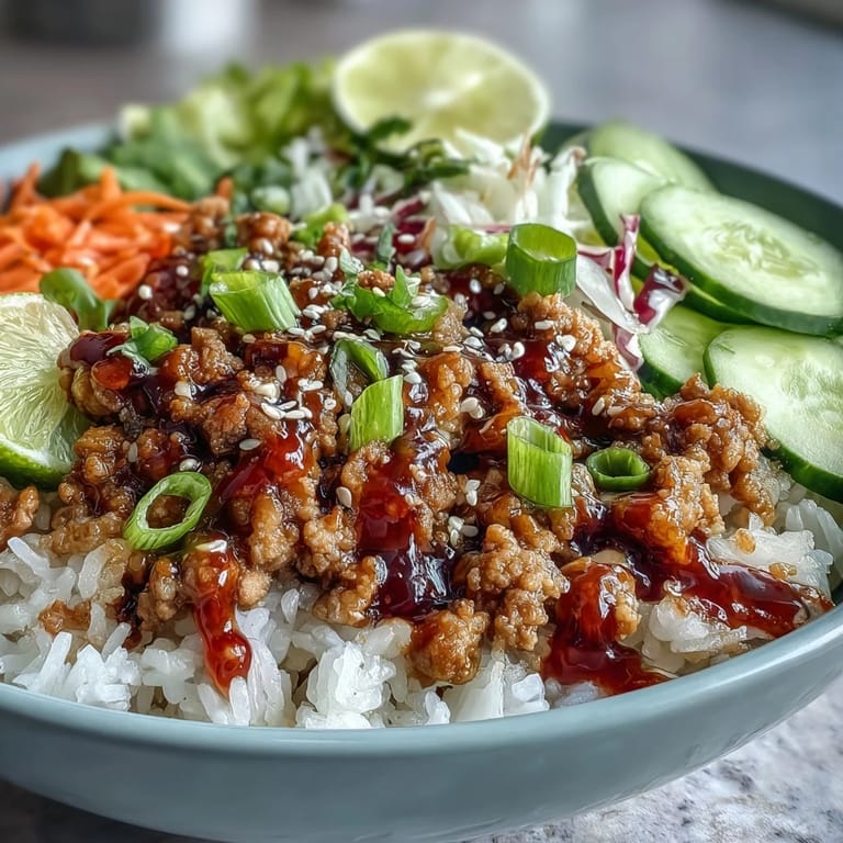 Ground turkey sizzles with soy sauce, then gets tossed with a sweet and spicy homemade bang bang sauce.