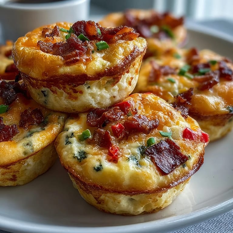 Savory gluten-free Breakfast Egg Muffins, golden and fluffy, ready to grab for a quick on-the-go breakfast.