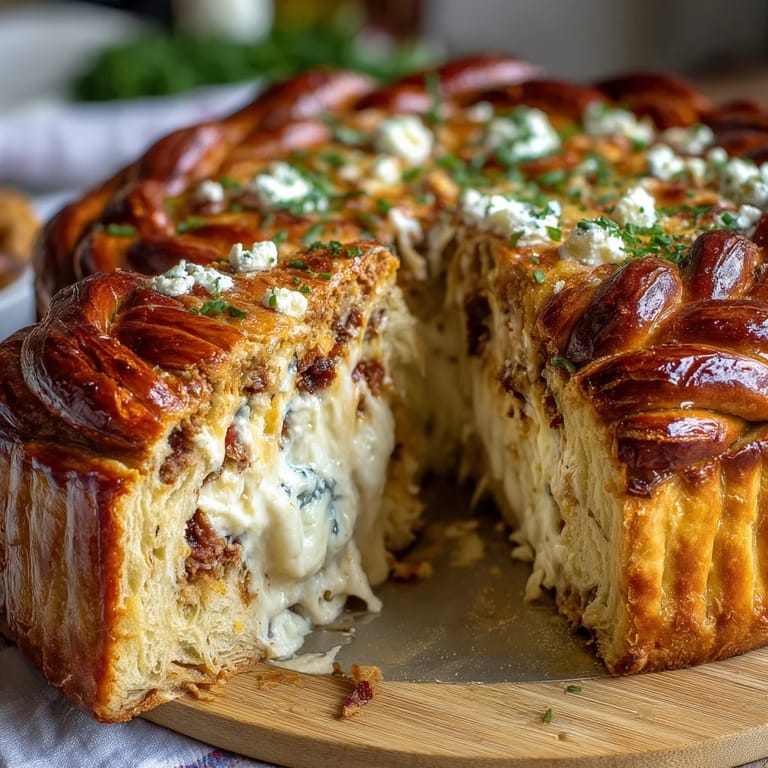 Rich and hearty Italian Easter Pie with Ricotta and Salami, featuring a buttery pastry crust and a savory salami-ricotta cheese filling, perfect for holiday brunch.  