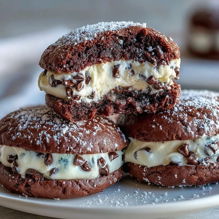 Soft, fudgy brownie cookies with a hidden cream cheese center, perfect for chocolate lovers craving a bakery-style treat.