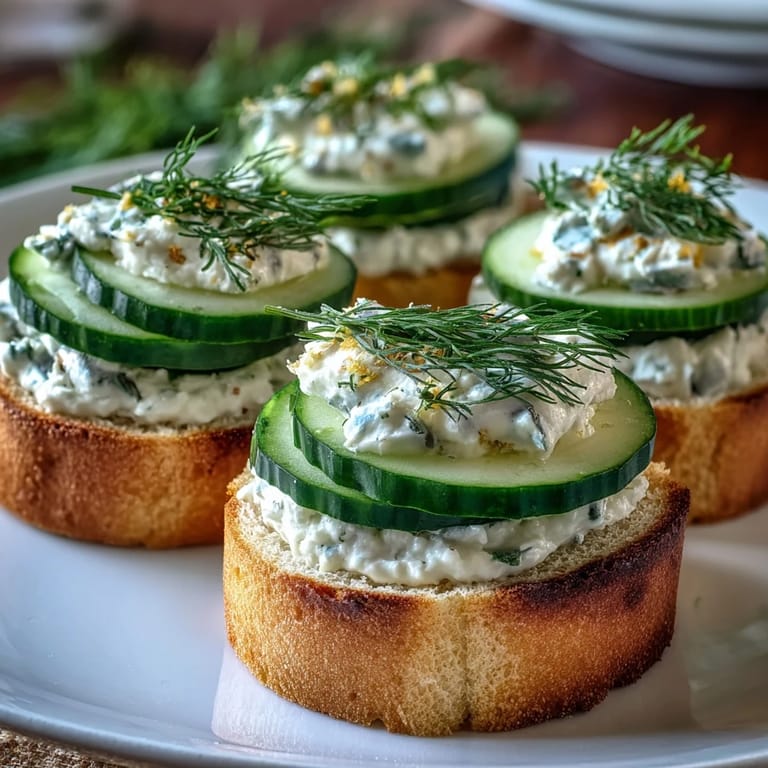 Kentucky Benedictine Cucumber Canapés: classic Southern spread with cream cheese, cucumber, and fresh herbs, perfect for Derby Day entertaining.